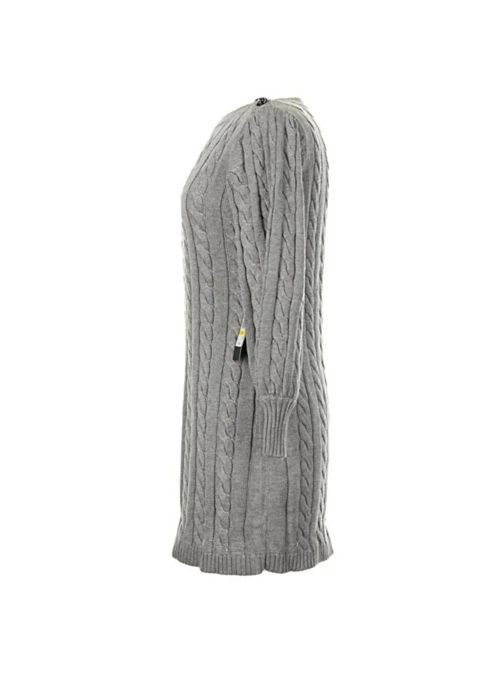 Jessica Howard Womens 3/4 Sleeve Cable Knit Dress Gray Size Medium NWT